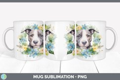 Watercolor Pit Bull Dog Mug Wrap | Sublimation Coffee Cup De Product Image 5