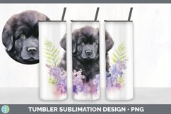 Watercolor Newfoundland Dog Tumbler | Sublimation 20 oz Skin Product Image 5
