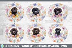 Watercolor Newfoundland Dog Wind Spinner | Sublimation Spinn Product Image 2