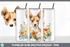 Watercolor Basenji Dog Tumbler | Sublimation 20 oz Skinny Tu Product Image 7