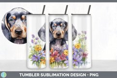 Watercolor Bluetick Coonhound Dog Tumbler | Sublimation 20 o Product Image 2