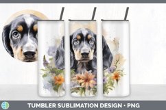 Watercolor Bluetick Coonhound Dog Tumbler | Sublimation 20 o Product Image 4