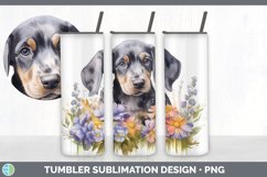 Watercolor Bluetick Coonhound Dog Tumbler | Sublimation 20 o Product Image 6