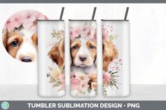Watercolor Brittany Dog Tumbler | Sublimation 20 oz Skinny T Product Image 3