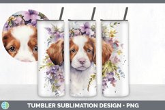 Watercolor Brittany Dog Tumbler | Sublimation 20 oz Skinny T Product Image 4