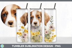 Watercolor Brittany Dog Tumbler | Sublimation 20 oz Skinny T Product Image 6