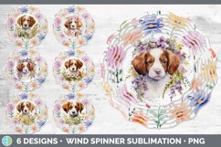 Watercolor Floral Dogs Wind Spinner Mega Bundle Sublimation Product Image 9