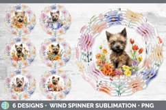 Watercolor Floral Dogs Wind Spinner Mega Bundle Sublimation Product Image 10