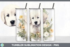 Watercolor Great Pyrenees Dog Tumbler | Sublimation 20 oz Sk Product Image 5