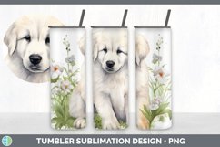 Watercolor Great Pyrenees Dog Tumbler | Sublimation 20 oz Sk Product Image 6