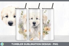 Watercolor Great Pyrenees Dog Tumbler | Sublimation 20 oz Sk Product Image 7