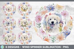 Watercolor Floral Dogs Wind Spinner Mega Bundle Sublimation Product Image 11