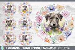 Watercolor Floral Dogs Wind Spinner Mega Bundle Sublimation Product Image 13