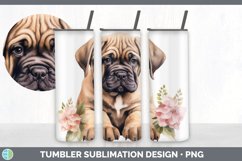 Watercolor Mastiff Dog Tumbler | Sublimation 20 oz Skinny Tu Product Image 6