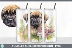 Watercolor Mastiff Dog Tumbler | Sublimation 20 oz Skinny Tu Product Image 7
