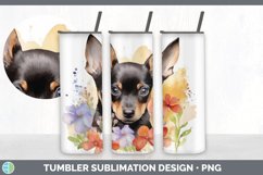 Watercolor Miniature Pinscher Dog Tumbler | Sublimation 20 o Product Image 2