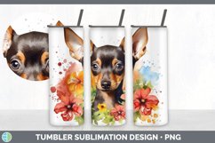 Watercolor Miniature Pinscher Dog Tumbler | Sublimation 20 o Product Image 3
