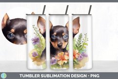 Watercolor Miniature Pinscher Dog Tumbler | Sublimation 20 o Product Image 5