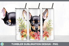 Watercolor Miniature Pinscher Dog Tumbler | Sublimation 20 o Product Image 6