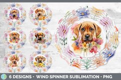 Watercolor Floral Dogs Wind Spinner Mega Bundle Sublimation Product Image 18