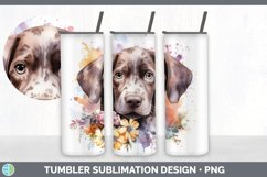 Watercolor Shorthaired Pointer Dog Tumbler | Sublimation 20 Product Image 4