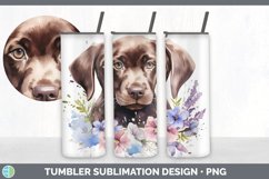 Watercolor Shorthaired Pointer Dog Tumbler | Sublimation 20 Product Image 5