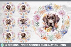 Watercolor Floral Dogs Wind Spinner Mega Bundle Sublimation Product Image 20