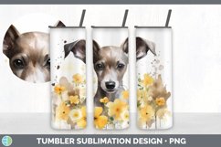 Watercolor Whippet Dog Tumbler | Sublimation 20 oz Skinny Tu Product Image 5