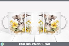 Watercolor Whippet Dog Mug Wrap | Sublimation Coffee Cup Des Product Image 6