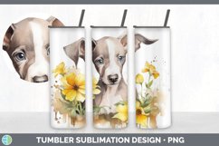 Watercolor Whippet Dog Tumbler | Sublimation 20 oz Skinny Tu Product Image 6