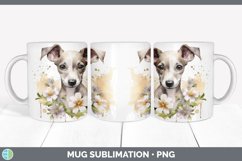 Watercolor Whippet Dog Mug Wrap | Sublimation Coffee Cup Des Product Image 7