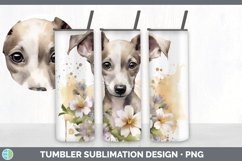 Watercolor Whippet Dog Tumbler | Sublimation 20 oz Skinny Tu Product Image 7