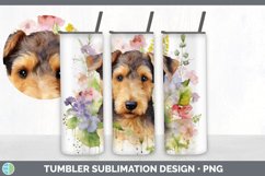 Watercolor Airedale Terrier Dog Tumbler | Sublimation 20 oz Product Image 3