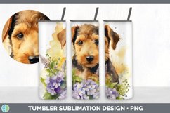 Watercolor Airedale Terrier Dog Tumbler | Sublimation 20 oz Product Image 6