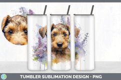 Watercolor Airedale Terrier Dog Tumbler | Sublimation 20 oz Product Image 7