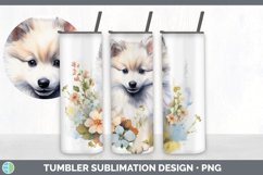 Watercolor American Eskie Dog Tumbler | Sublimation 20 oz Sk Product Image 6