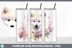 Watercolor American Eskie Dog Tumbler | Sublimation 20 oz Sk Product Image 7