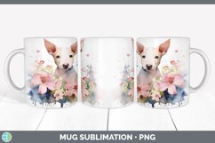 Watercolor Bull Terrier Dog Mug Wrap | Sublimation Coffee Cu Product Image 2