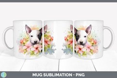 Watercolor Bull Terrier Dog Mug Wrap | Sublimation Coffee Cu Product Image 3