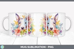 Watercolor Bull Terrier Dog Mug Wrap | Sublimation Coffee Cu Product Image 4
