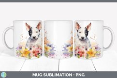 Watercolor Bull Terrier Dog Mug Wrap | Sublimation Coffee Cu Product Image 5