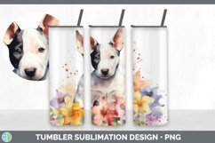 Watercolor Bull Terrier Dog Tumbler | Sublimation 20 oz Skin Product Image 5