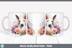 Watercolor Bull Terrier Dog Mug Wrap | Sublimation Coffee Cu Product Image 6