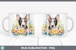Watercolor Bull Terrier Dog Mug Wrap | Sublimation Coffee Cu Product Image 7