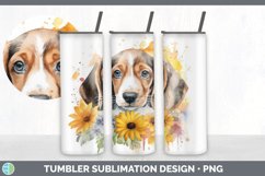 Watercolor English Coonhound Dog Tumbler | Sublimation 20 oz Product Image 3