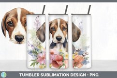 Watercolor English Coonhound Dog Tumbler | Sublimation 20 oz Product Image 5