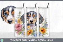 Watercolor English Coonhound Dog Tumbler | Sublimation 20 oz Product Image 7