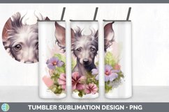 Watercolor Hairless Chinese Crested Dog Tumbler | Sublimatio Product Image 2