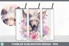 Watercolor Hairless Chinese Crested Dog Tumbler | Sublimatio Product Image 3