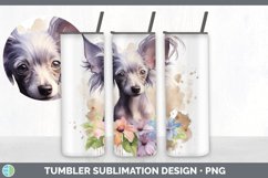 Watercolor Hairless Chinese Crested Dog Tumbler | Sublimatio Product Image 4